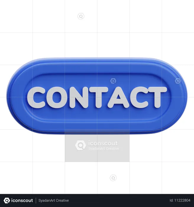 Botón de contacto  3D Icon