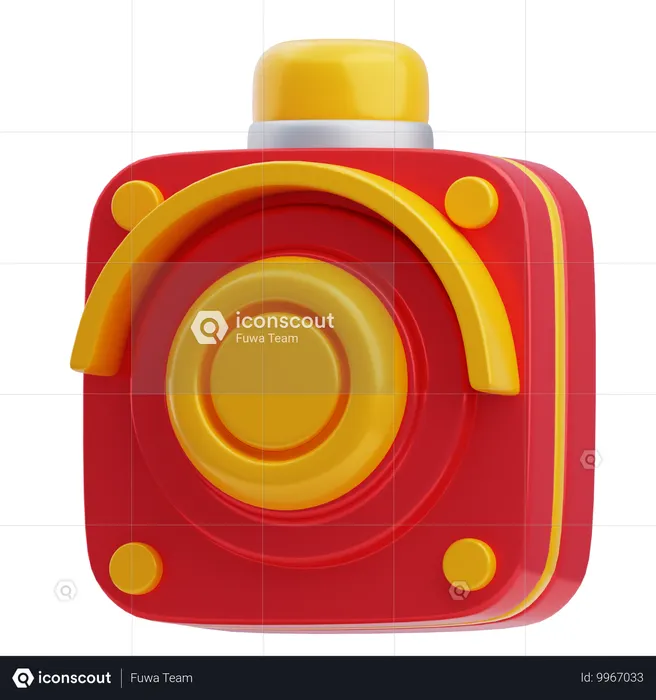 Boton de emergencia  3D Icon