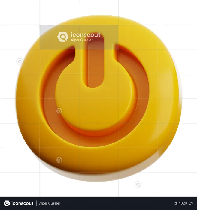 Botón de encendido  3D Icon