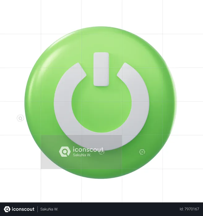 Botón de encendido  3D Icon