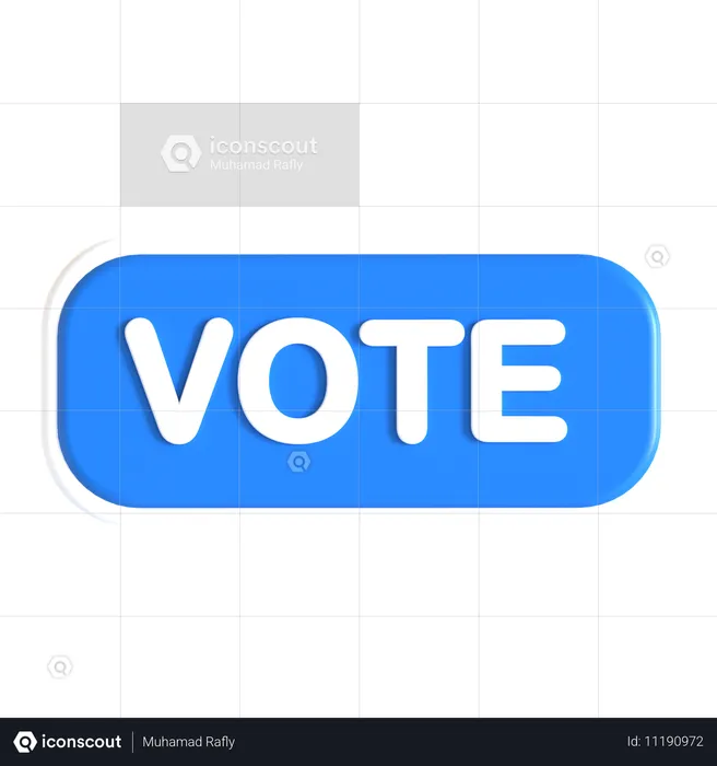 Botón de voto  3D Icon