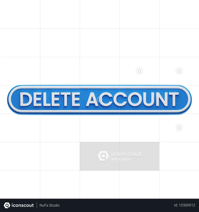 Botón eliminar cuenta  3D Icon