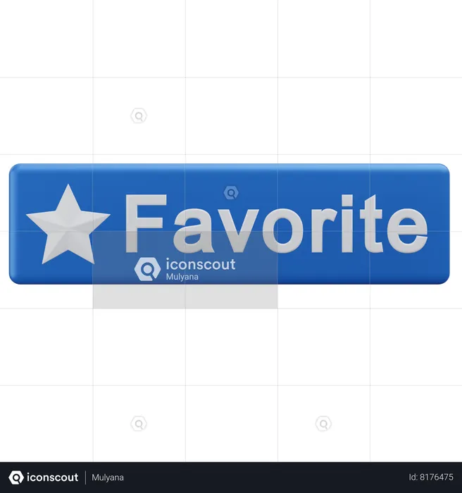 Botón favorito  3D Icon