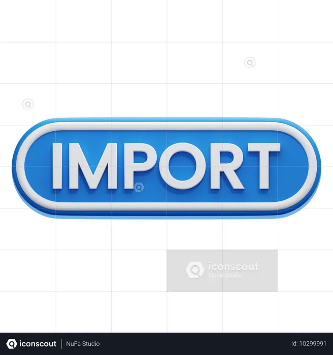 Botón de importación  3D Icon