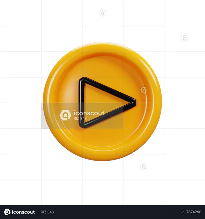 Botón de play  3D Icon