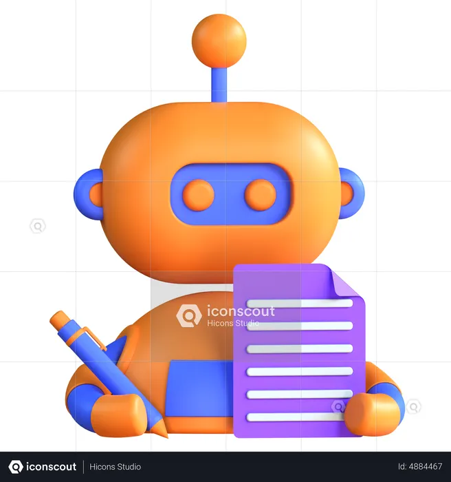 Bots Copywriting  3D Icon