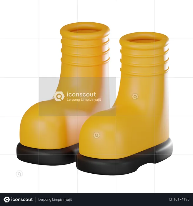 Bottes en caoutchouc  3D Icon