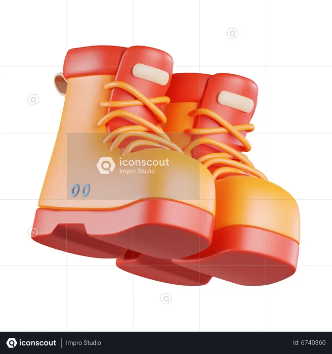 Bottes de randonnée  3D Icon