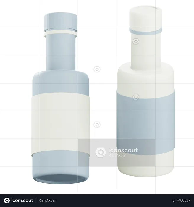 Bottle Mockup  3D Icon