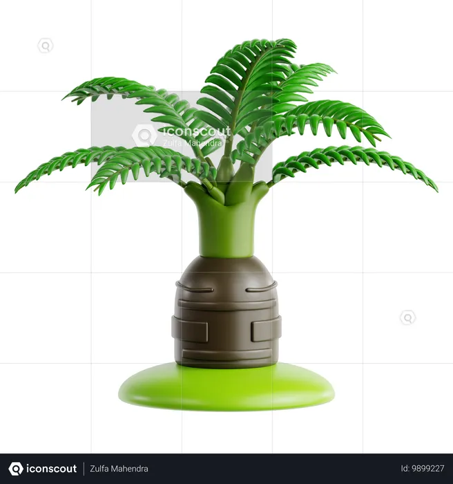 Bottle Palm  3D Icon