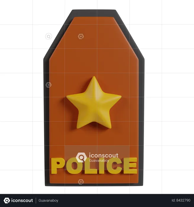 Bouclier de police  3D Icon