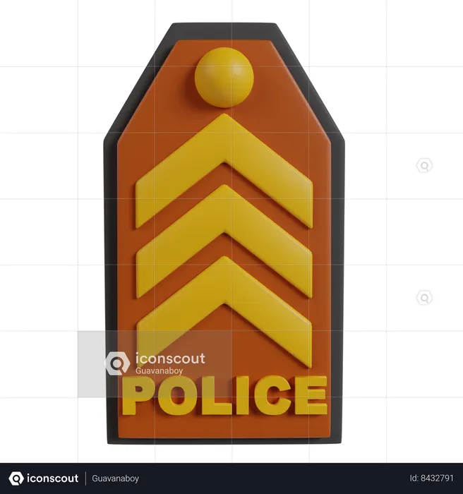 Bouclier de police  3D Icon