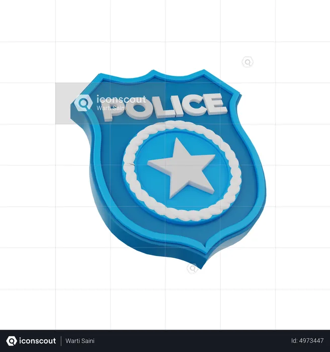 Bouclier de police  3D Icon