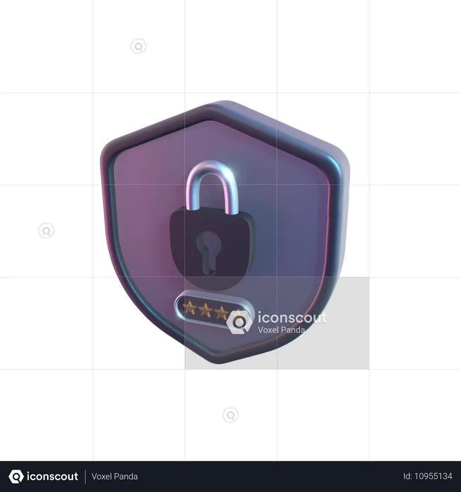 Bouclier de sécurité  3D Icon