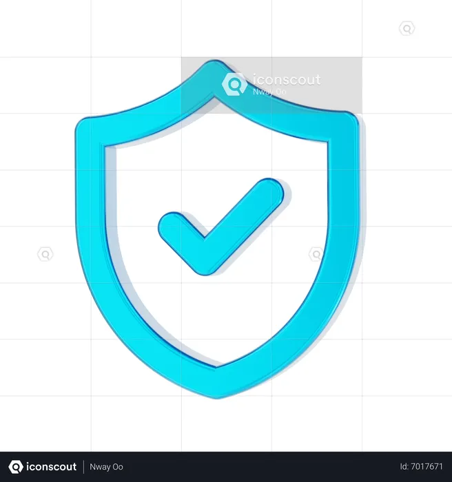 Bouclier de sécurité  3D Icon