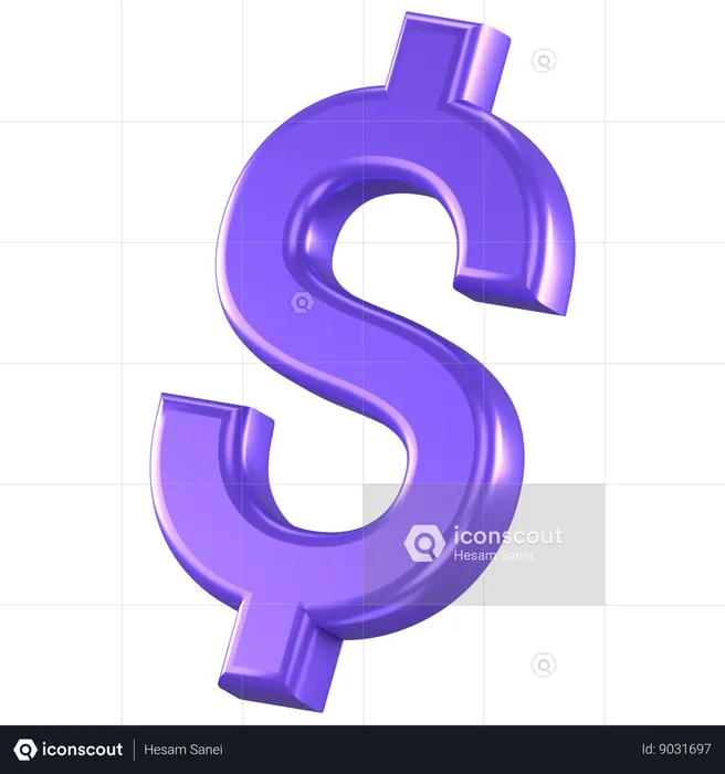 Bouclier en dollars  3D Icon