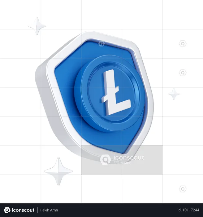 Bouclier linecoin  3D Icon