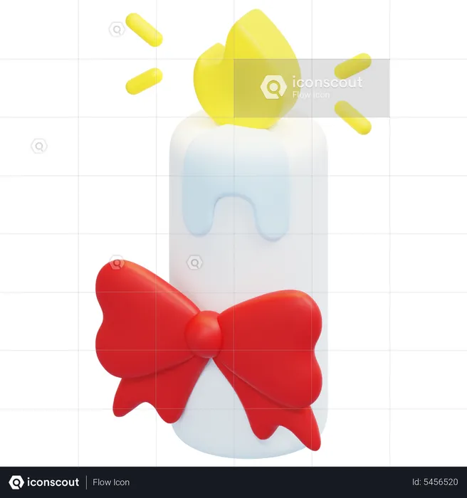 Bougie de Noël  3D Icon