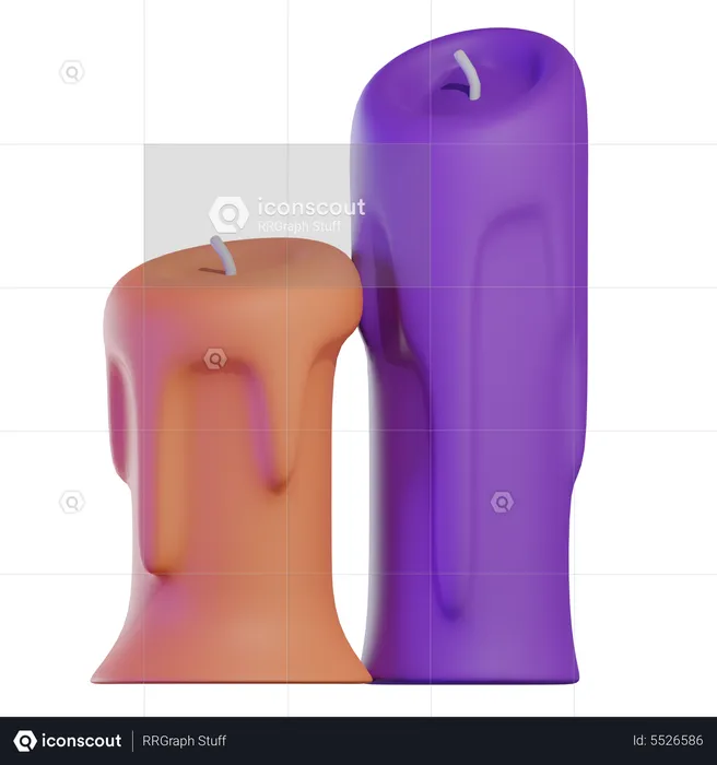 Bougies d'Halloween  3D Icon