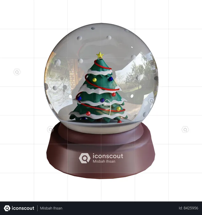 Boule à neige de Noël  3D Icon