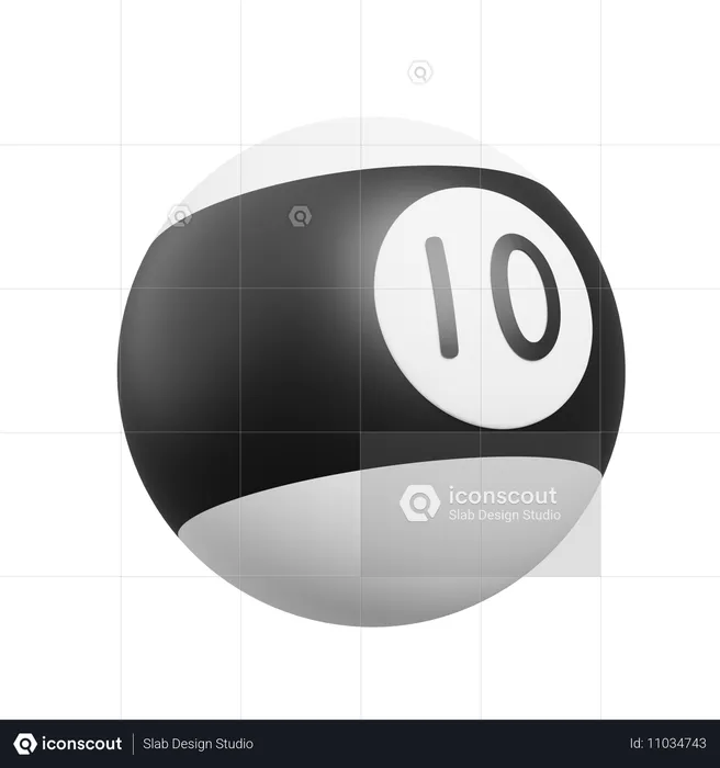 Boule de billard  3D Icon