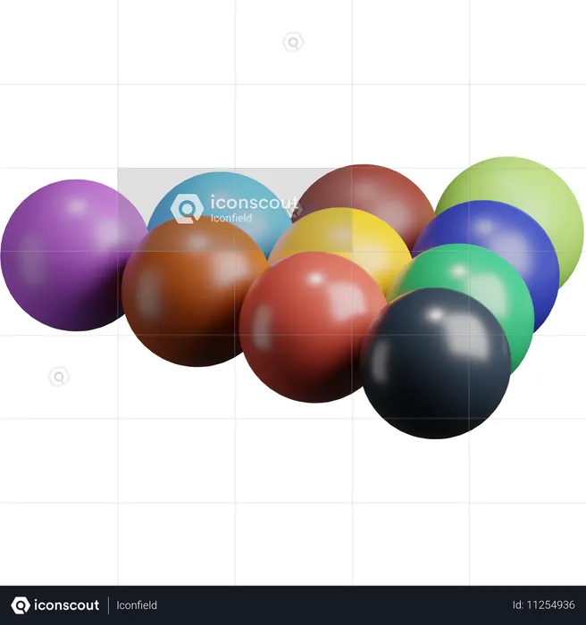 Boule de billard  3D Icon