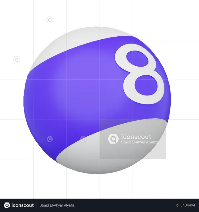 Boule de billard  3D Illustration