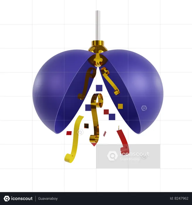 Boule de confettis  3D Icon