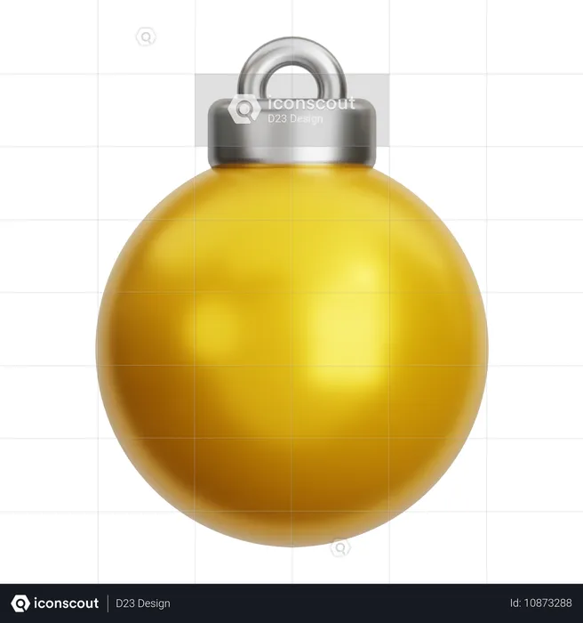 Boule de Noël dorée  3D Icon