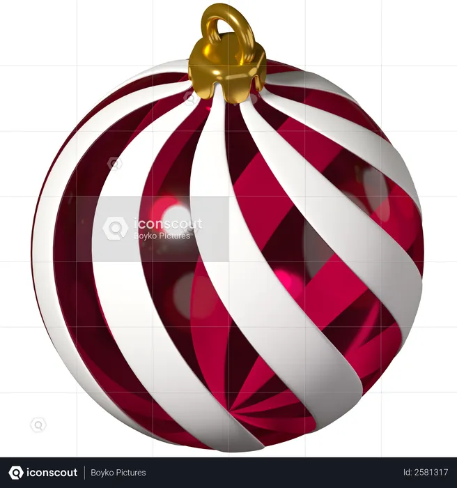 Ornement de boule de Noël  3D Illustration