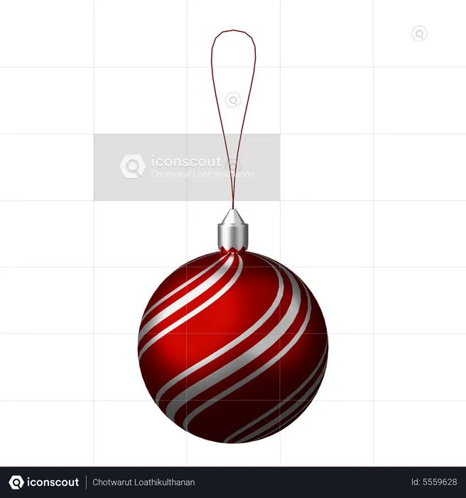 Ornement de boule de Noël  3D Icon