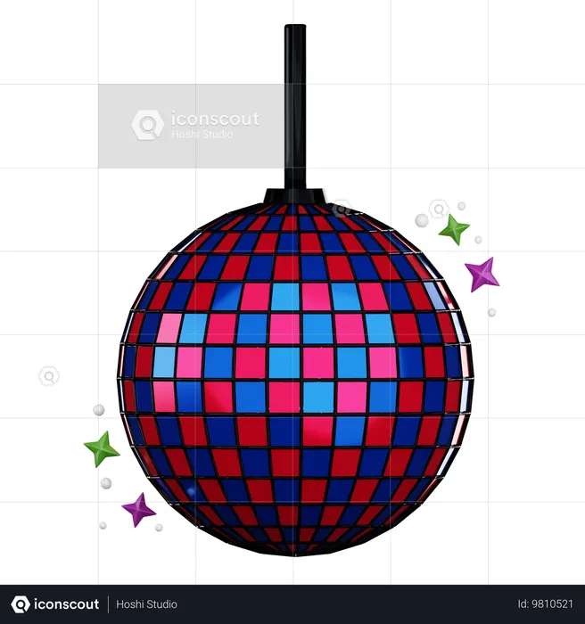 Boule disco  3D Icon