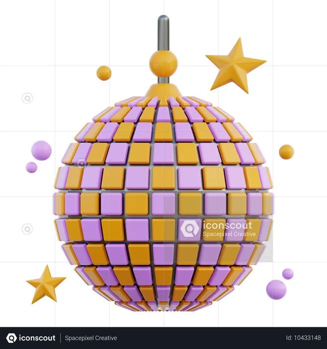 Boule disco  3D Icon