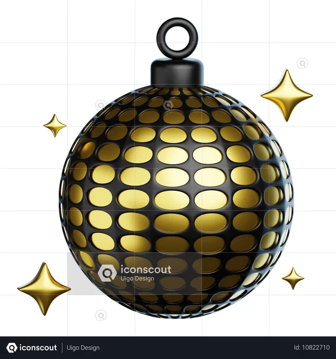 Boule disco du nouvel an  3D Icon