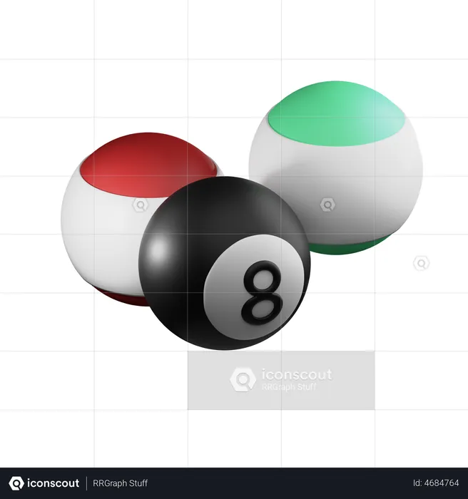 Boules de billard  3D Illustration