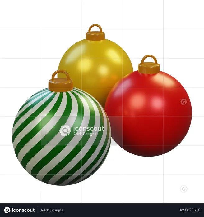 Boules de noel  3D Icon