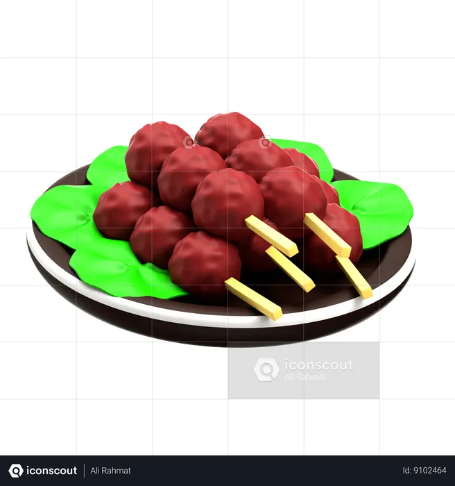 Boulette de viande  3D Icon