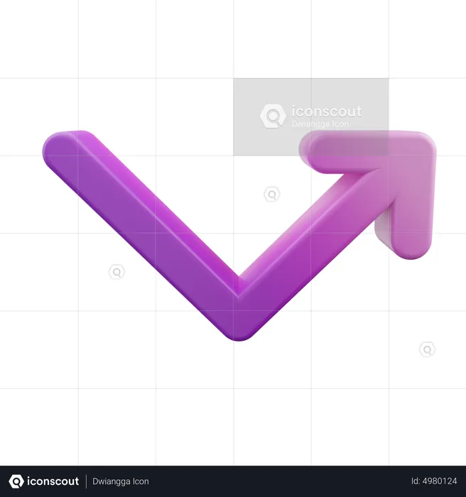 Bounce Up Arrow  3D Icon