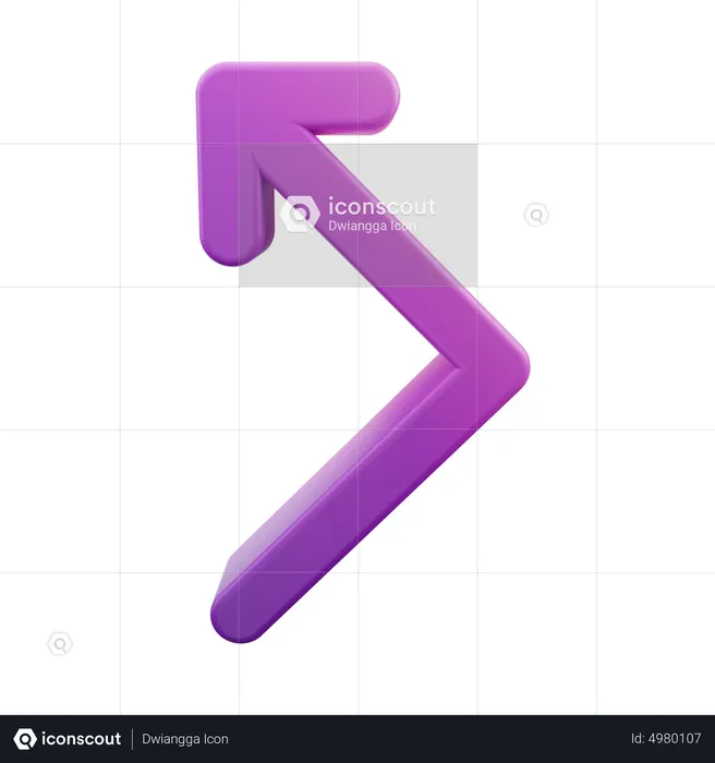 Bounce Up Left Arrow  3D Icon