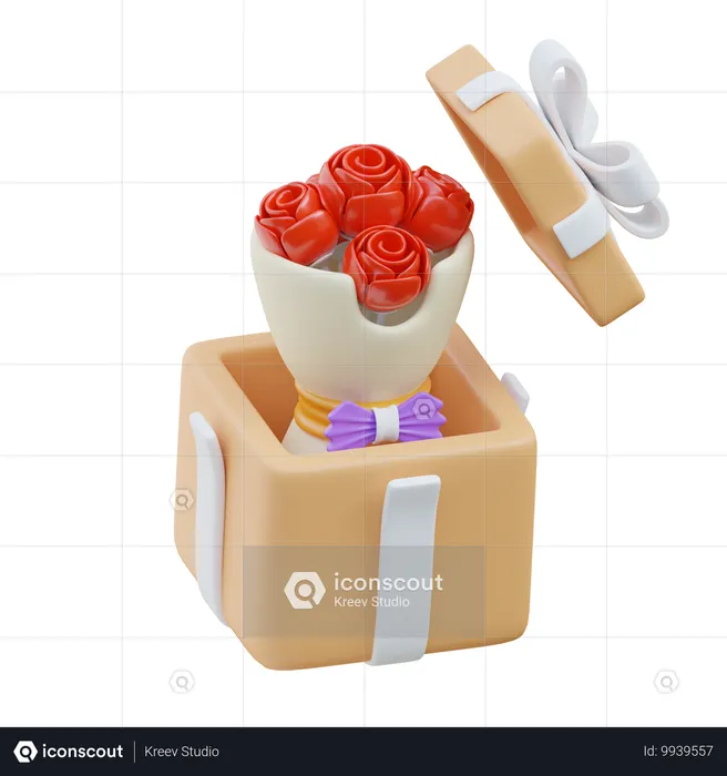 Bouquet cadeau  3D Icon