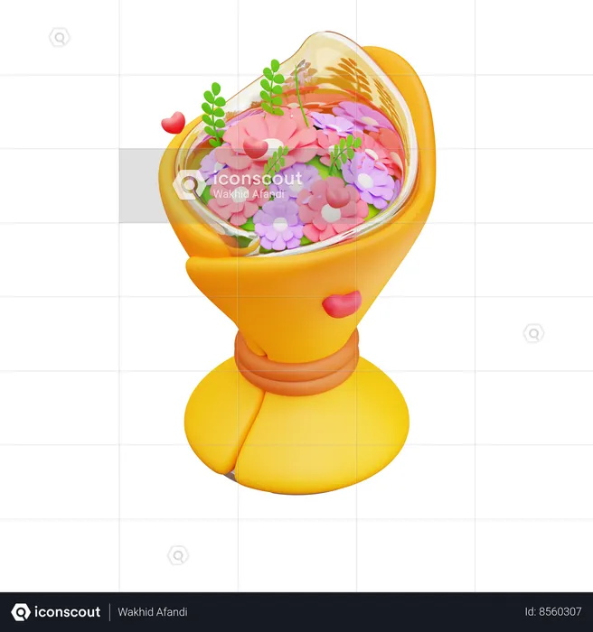 Bouquet de fleurs  3D Icon