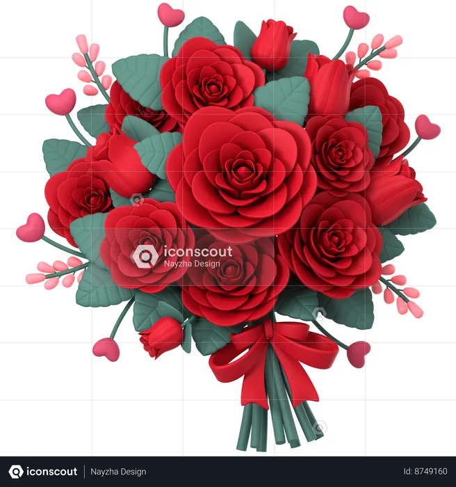 Bouquet de fleurs  3D Icon