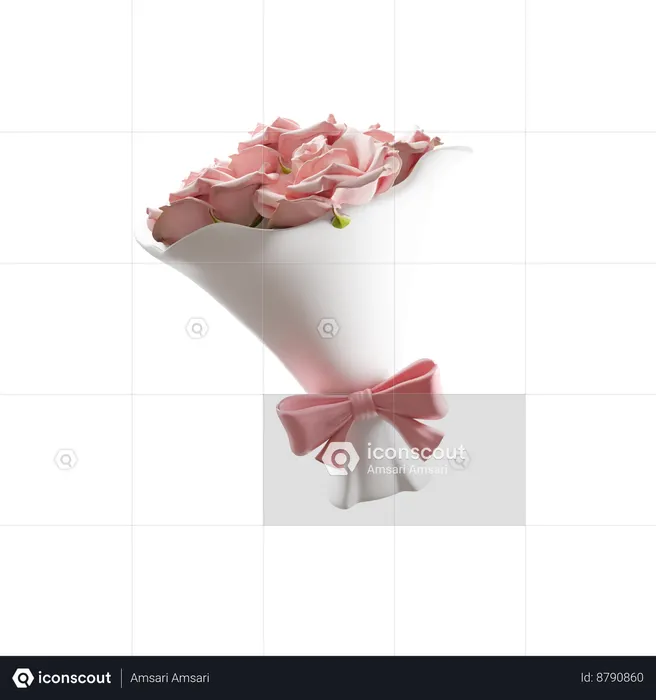 Bouquet de fleurs  3D Icon