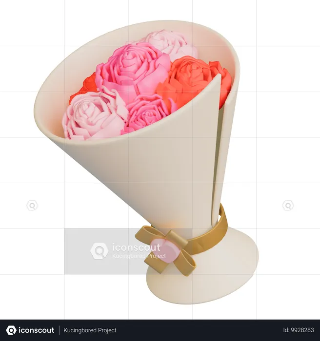 Bouquet de fleurs  3D Icon