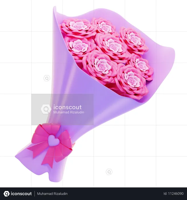 Bouquet de fleurs  3D Icon