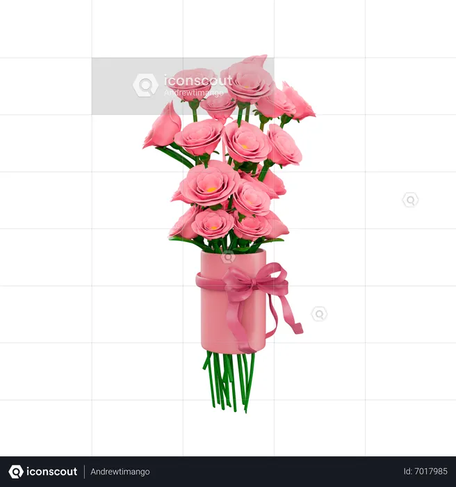 Bouquet de fleurs  3D Icon