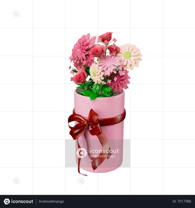 Bouquet de fleurs  3D Icon