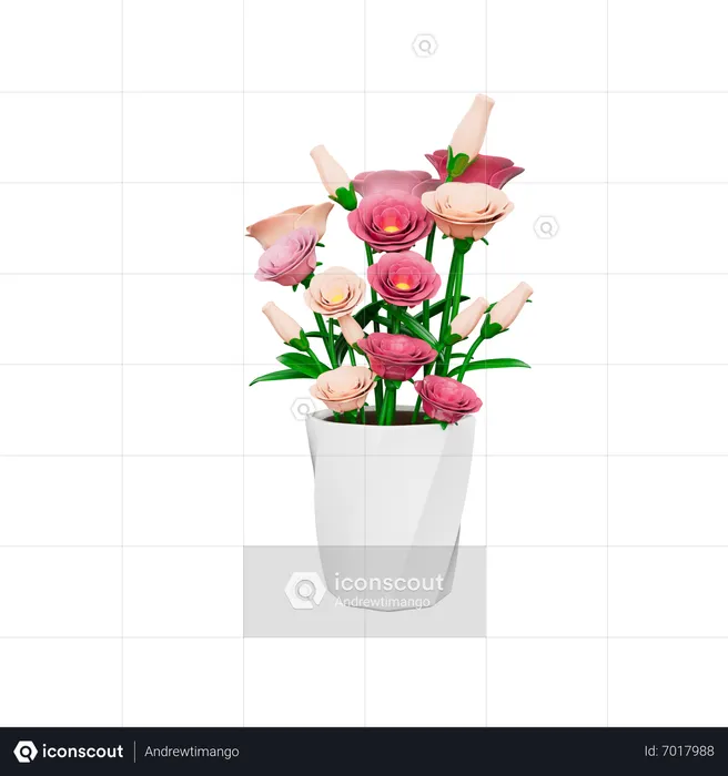 Bouquet de fleurs  3D Icon