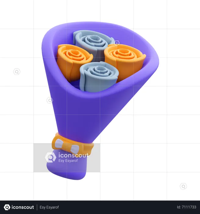 Bouquet de fleurs  3D Icon