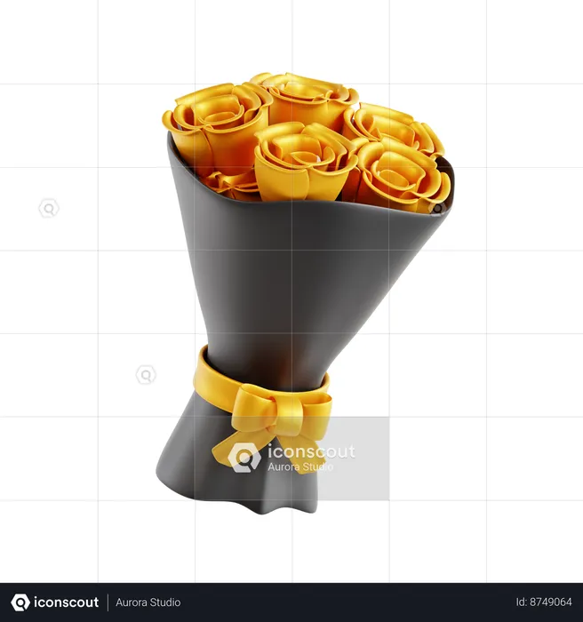 Bouquet de fleurs  3D Icon